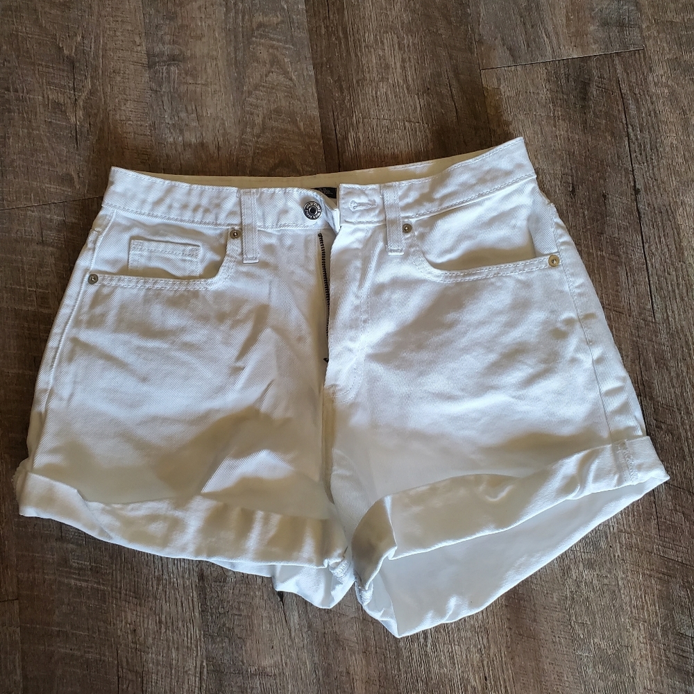 Wild Fable White Denim Highest Rise Mom Shorts